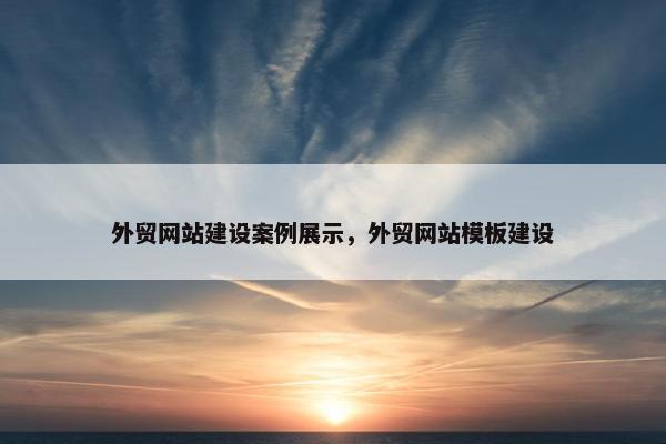 外贸网站建设案例展示，外贸网站模板建设