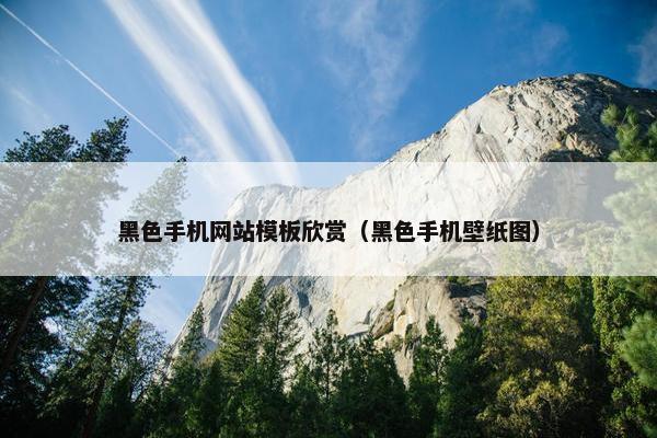 黑色手机网站模板欣赏（黑色手机壁纸图）