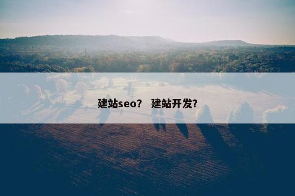 建站seo？ 建站开发？