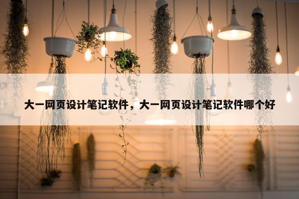 大一网页设计笔记软件，大一网页设计笔记软件哪个好