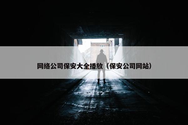 网络公司保安大全播放（保安公司网站）