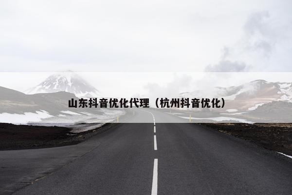 山东抖音优化代理（杭州抖音优化）