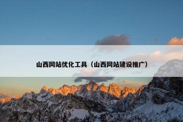 山西网站优化工具（山西网站建设推广）