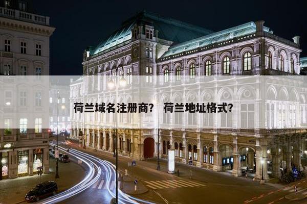 荷兰域名注册商？ 荷兰地址格式？