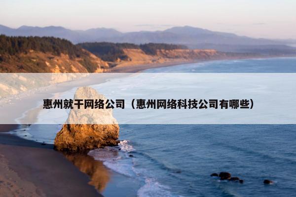 惠州就干网络公司（惠州网络科技公司有哪些）