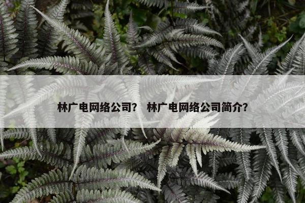 林广电网络公司？ 林广电网络公司简介？