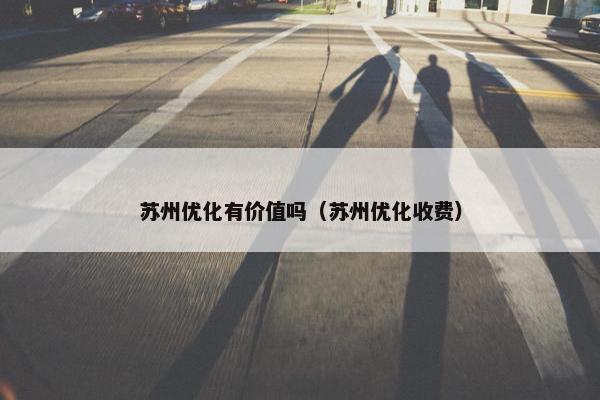 苏州优化有价值吗（苏州优化收费）