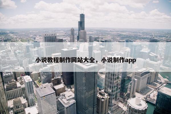 小说教程制作网站大全，小说制作app