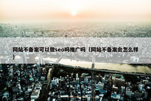 网站不备案可以做seo吗推广吗（网站不备案会怎么样）