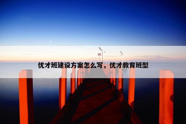 优才班建设方案怎么写，优才教育班型