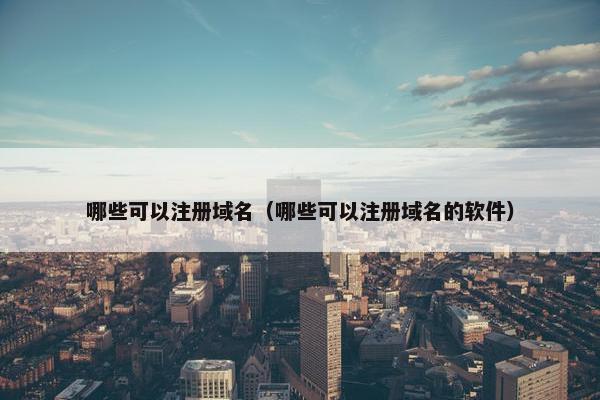 哪些可以注册域名（哪些可以注册域名的软件）