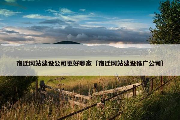 宿迁网站建设公司更好哪家（宿迁网站建设推广公司）