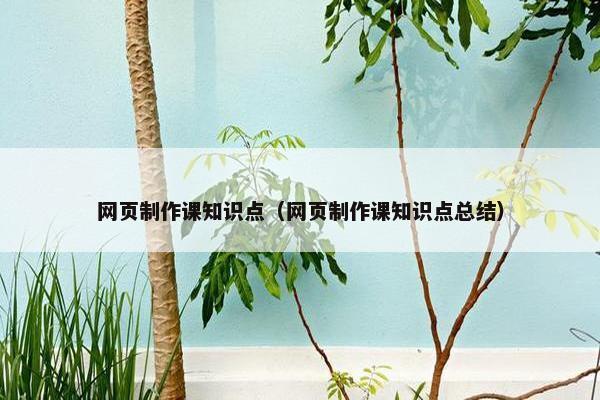 网页制作课知识点（网页制作课知识点总结）