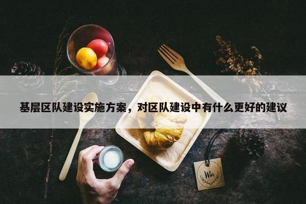 基层区队建设实施方案，对区队建设中有什么更好的建议