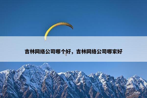 吉林网络公司哪个好，吉林网络公司哪家好
