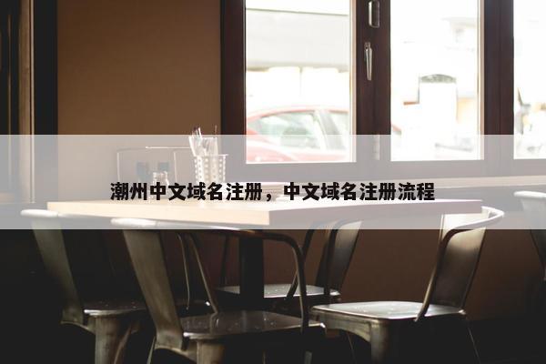 潮州中文域名注册，中文域名注册流程