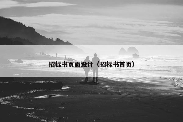 招标书页面设计（招标书首页）