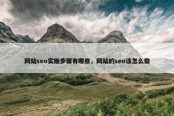 网站seo实施步骤有哪些，网站的seo该怎么做