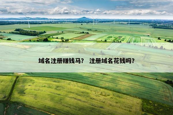 域名注册赚钱马？ 注册域名花钱吗？