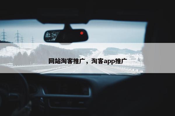 网站淘客推广，淘客app推广