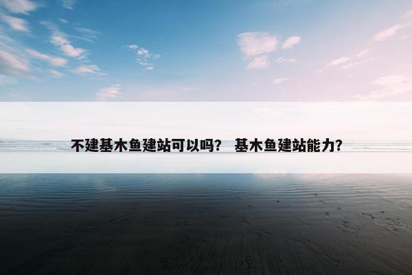不建基木鱼建站可以吗？ 基木鱼建站能力？