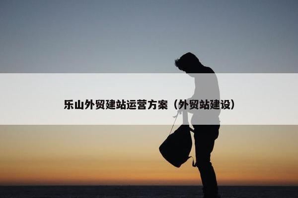 乐山外贸建站运营方案（外贸站建设）