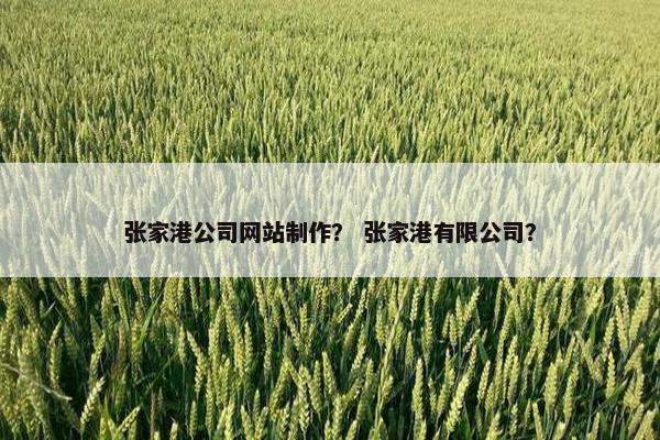 张家港公司网站制作？ 张家港有限公司？