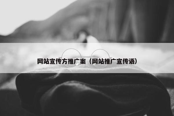 网站宣传方推广案（网站推广宣传语）