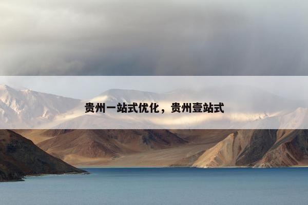 贵州一站式优化，贵州壹站式