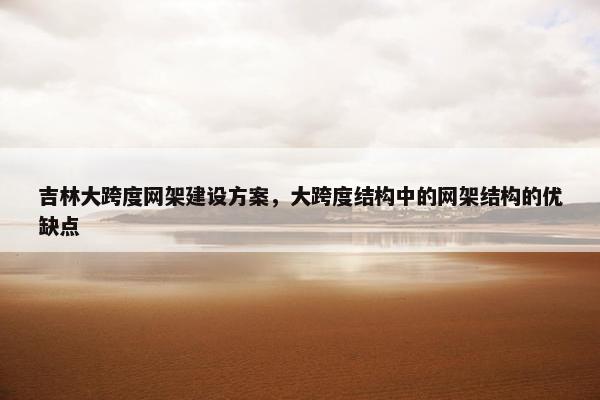 吉林大跨度网架建设方案，大跨度结构中的网架结构的优缺点