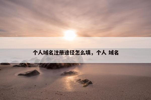 个人域名注册途径怎么填，个人 域名