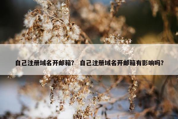 自己注册域名开邮箱？ 自己注册域名开邮箱有影响吗？