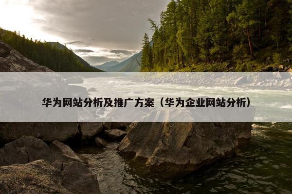华为网站分析及推广方案（华为企业网站分析）