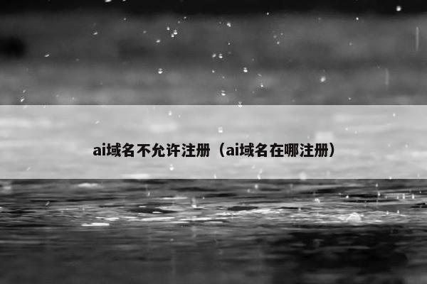 ai域名不允许注册（ai域名在哪注册）