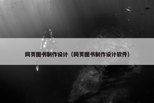 网页图书制作设计（网页图书制作设计软件）
