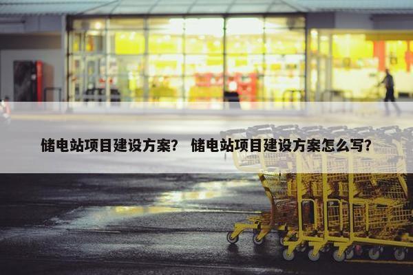 储电站项目建设方案？ 储电站项目建设方案怎么写？