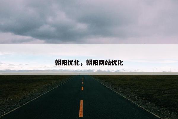 朝阳优化，朝阳网站优化