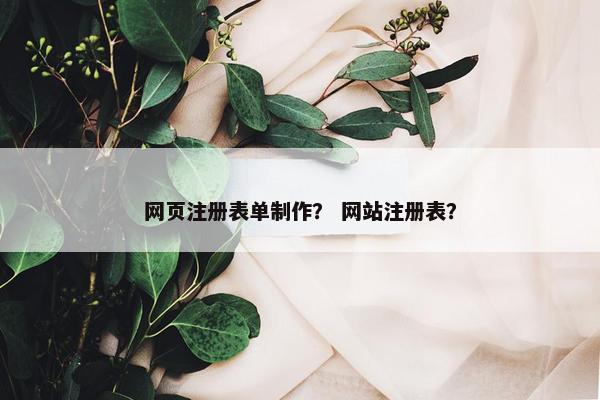 网页注册表单制作？ 网站注册表？
