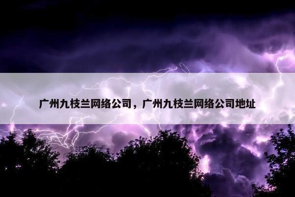 广州九枝兰网络公司，广州九枝兰网络公司地址
