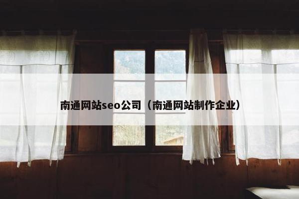 南通网站seo公司（南通网站制作企业）