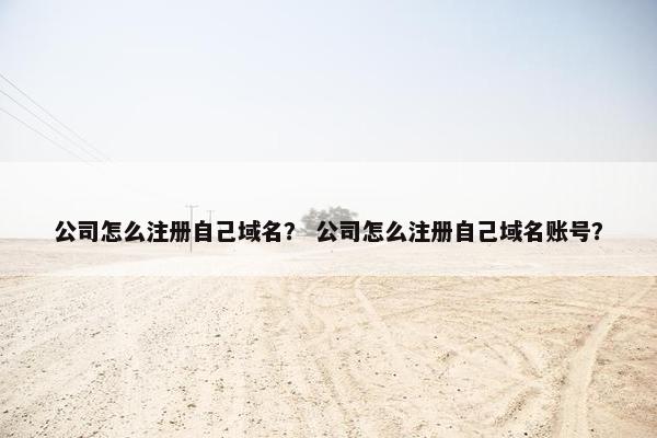 公司怎么注册自己域名？ 公司怎么注册自己域名账号？