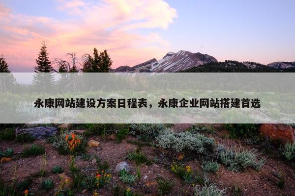 永康网站建设方案日程表，永康企业网站搭建首选
