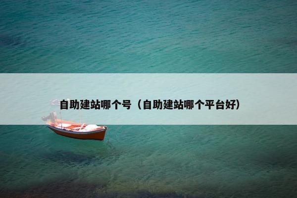 自助建站哪个号（自助建站哪个平台好）