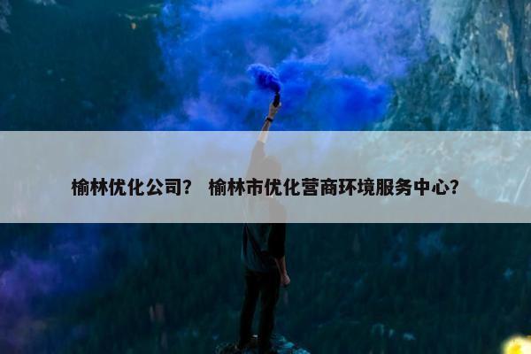 榆林优化公司？ 榆林市优化营商环境服务中心？