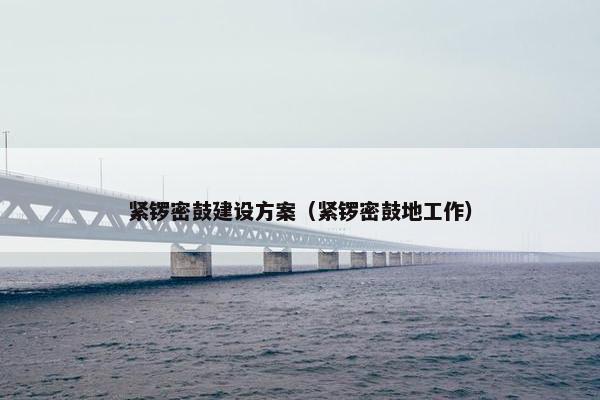 紧锣密鼓建设方案（紧锣密鼓地工作）