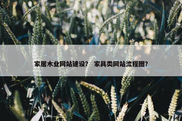 家居木业网站建设？ 家具类网站流程图？