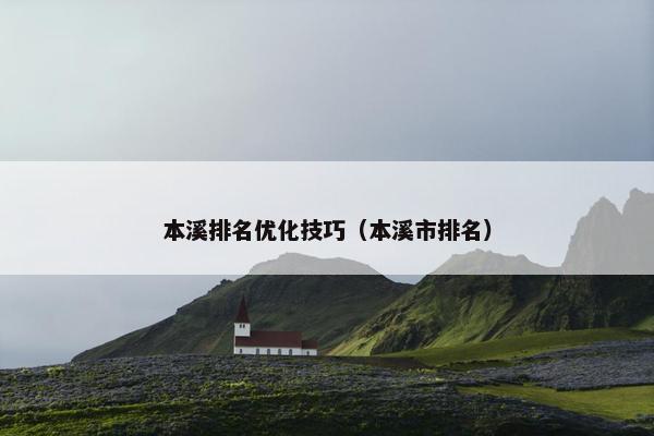 本溪排名优化技巧（本溪市排名）