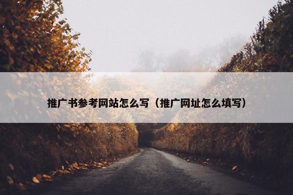 推广书参考网站怎么写（推广网址怎么填写）
