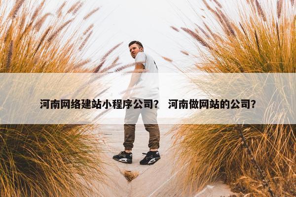 河南网络建站小程序公司？ 河南做网站的公司？