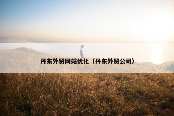 丹东外贸网站优化（丹东外贸公司）